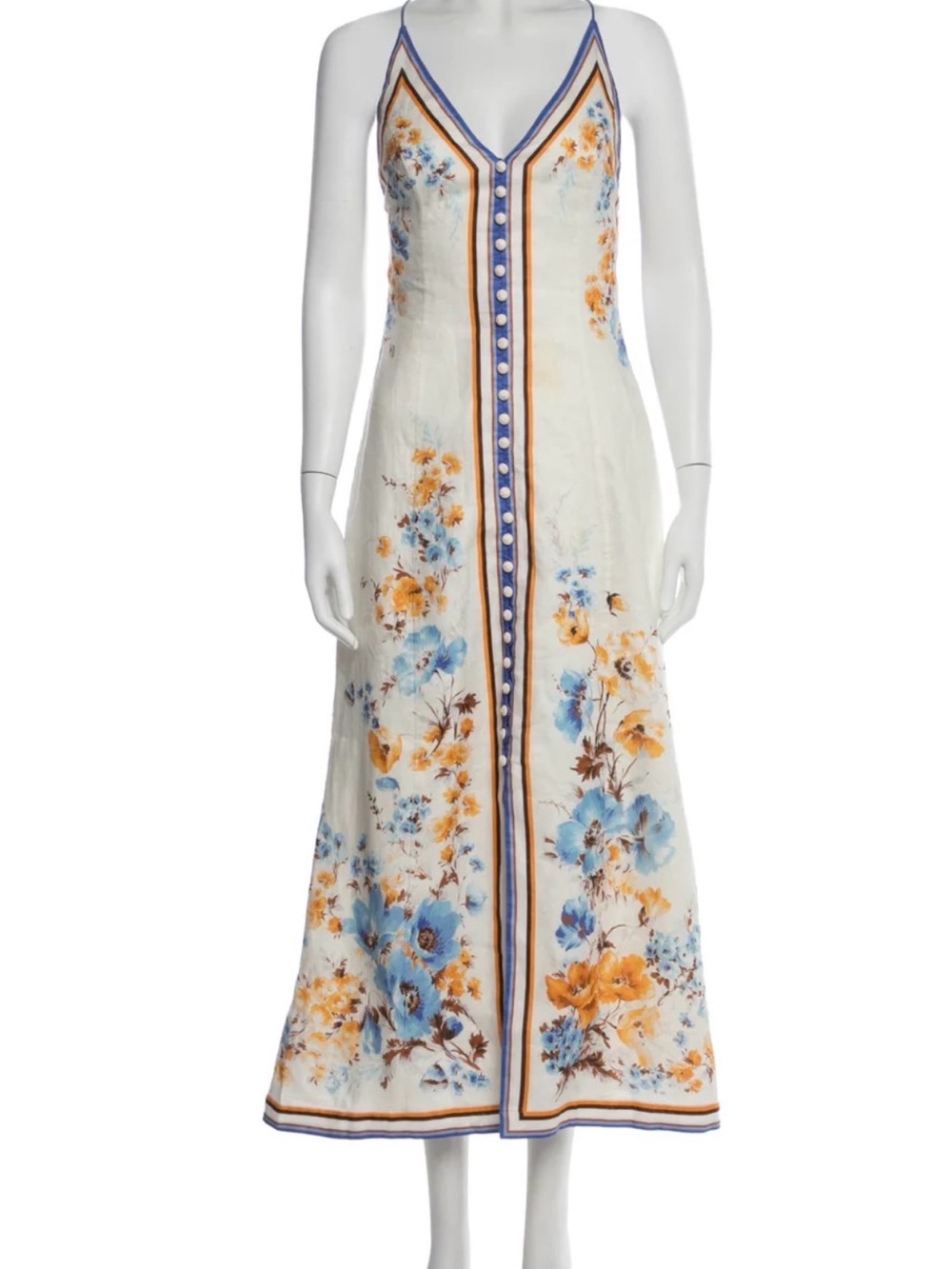 Zimmermann Halcyon Slip Dress Floral AU 1
